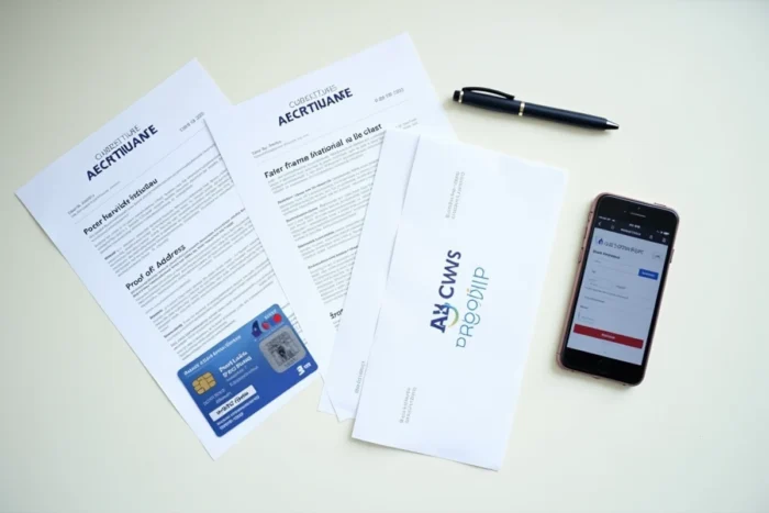 Vue à plat des documents nécessaires pour un duplicata de carte grise : certificat d'immatriculation, pièce d'identité et site ANTS sur smartphone